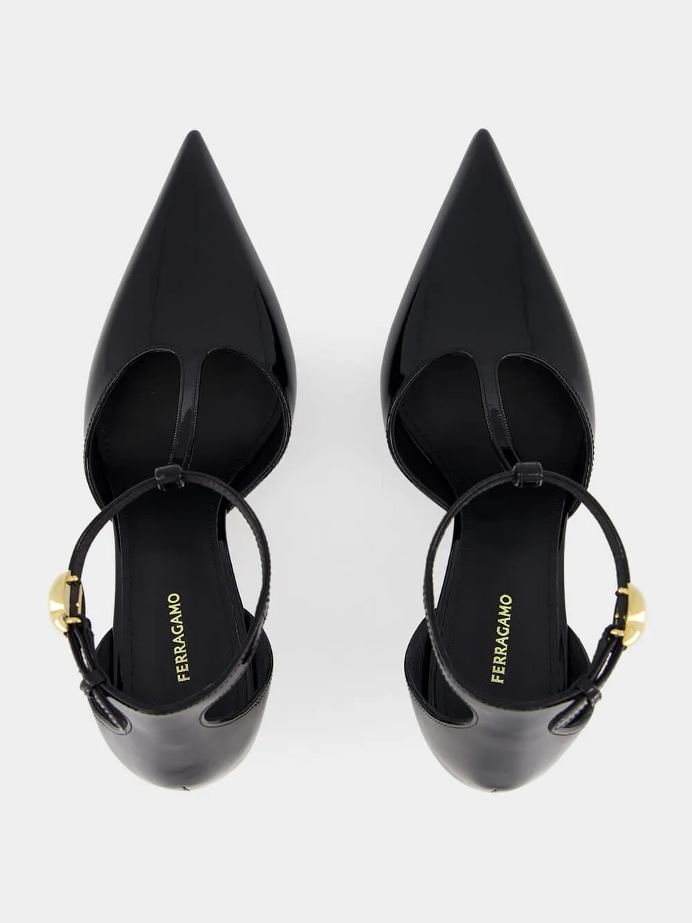 Patent T-Strap Pumps sold by Fashion Clinic product image thumbnail 4