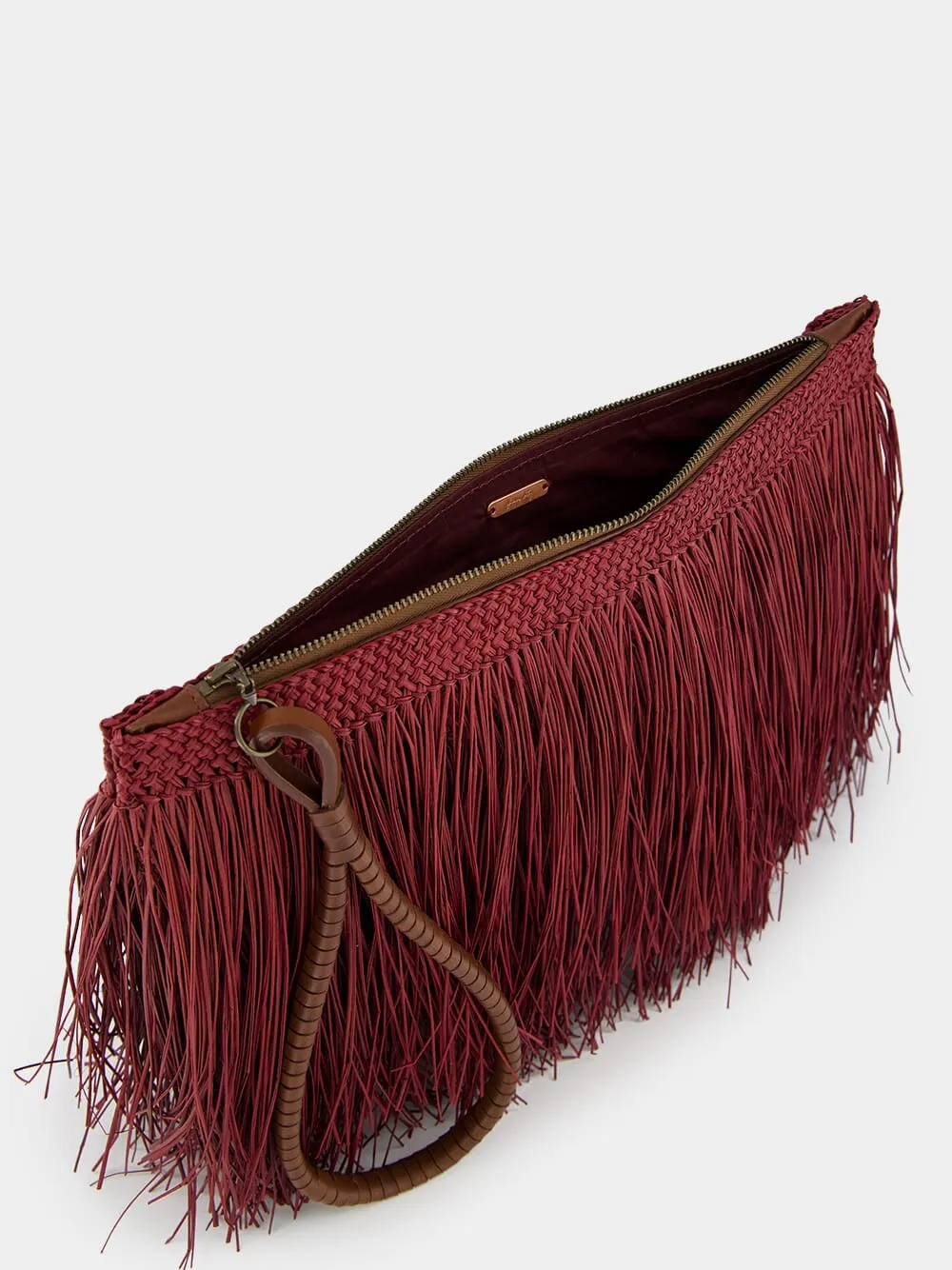 Fringed Leather Pouch sold by Fashion Clinic product image thumbnail 5
