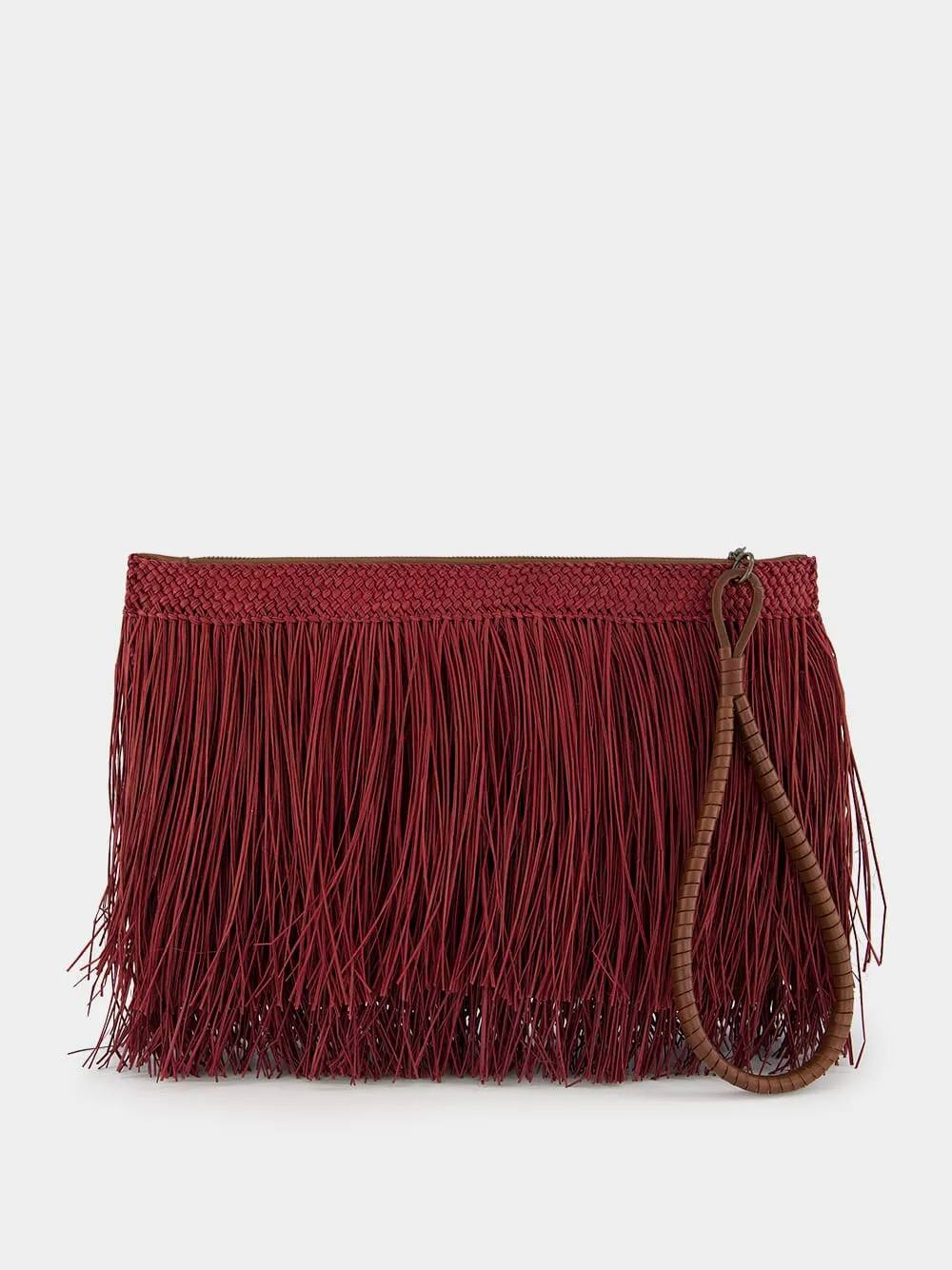 Fringed Leather Pouch sold by Fashion Clinic