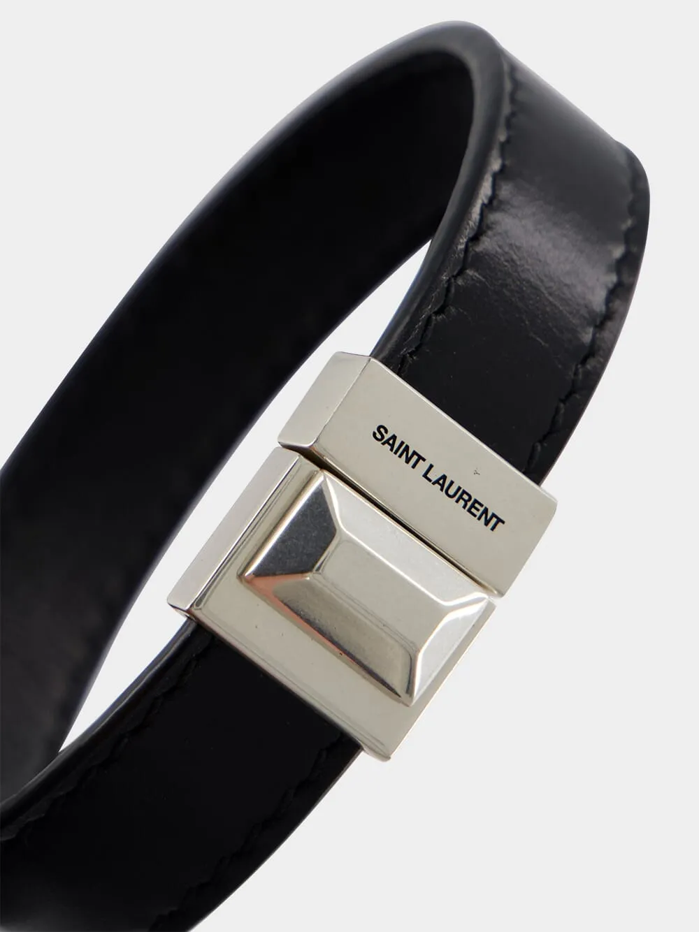 Engraved Logo Leather Bracelet sold by Fashion Clinic product image thumbnail 3