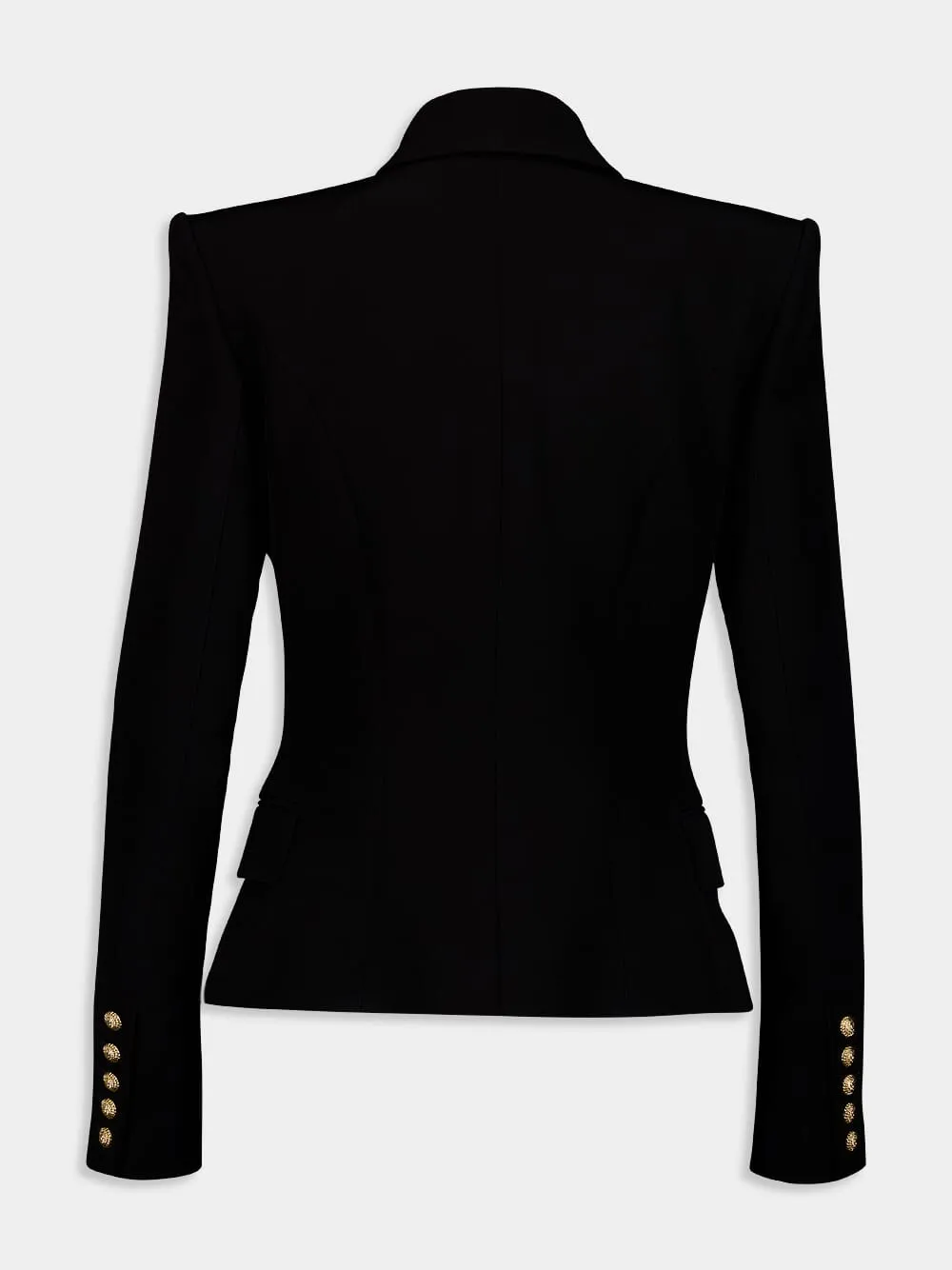 Satin-Lapel Crepe Blazer sold by Fashion Clinic product image thumbnail 2