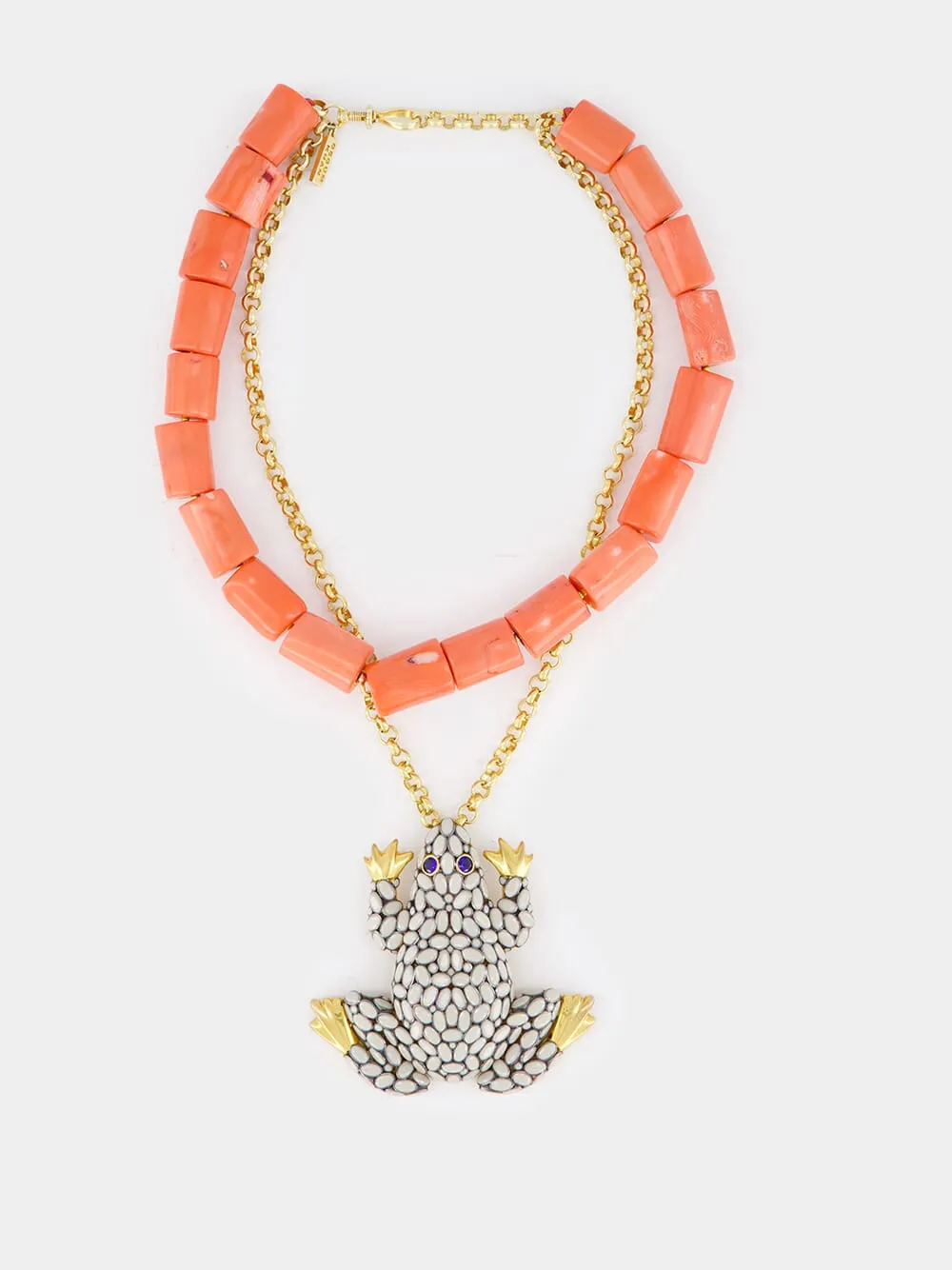 Mega Frog Coral Necklace sold by Fashion Clinic