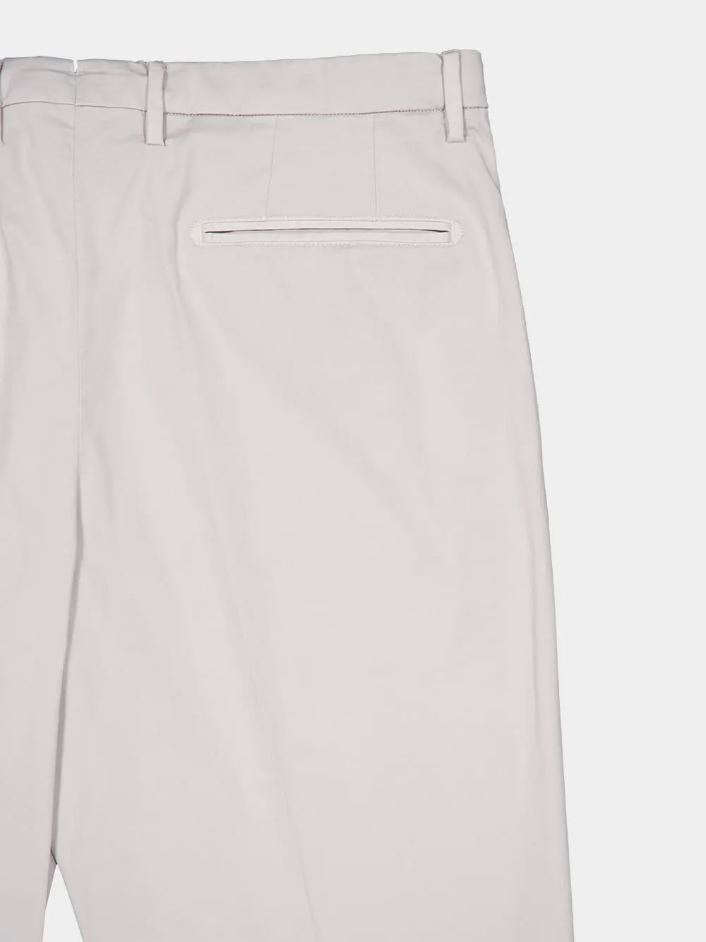 White Cotton Trousers sold by Fashion Clinic product image thumbnail 4