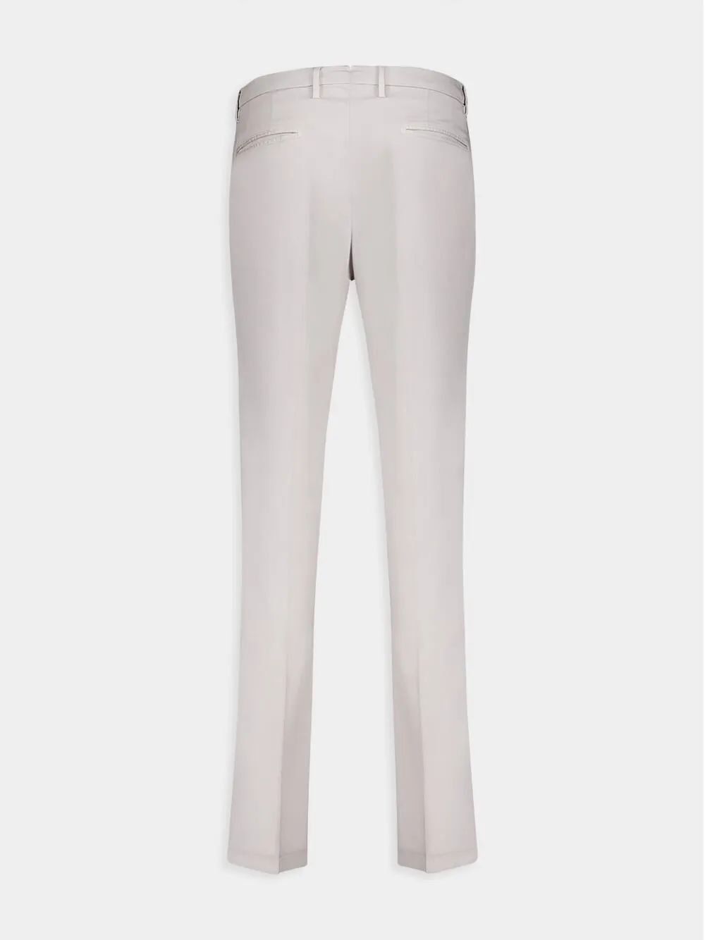 White Cotton Trousers sold by Fashion Clinic product image thumbnail 2