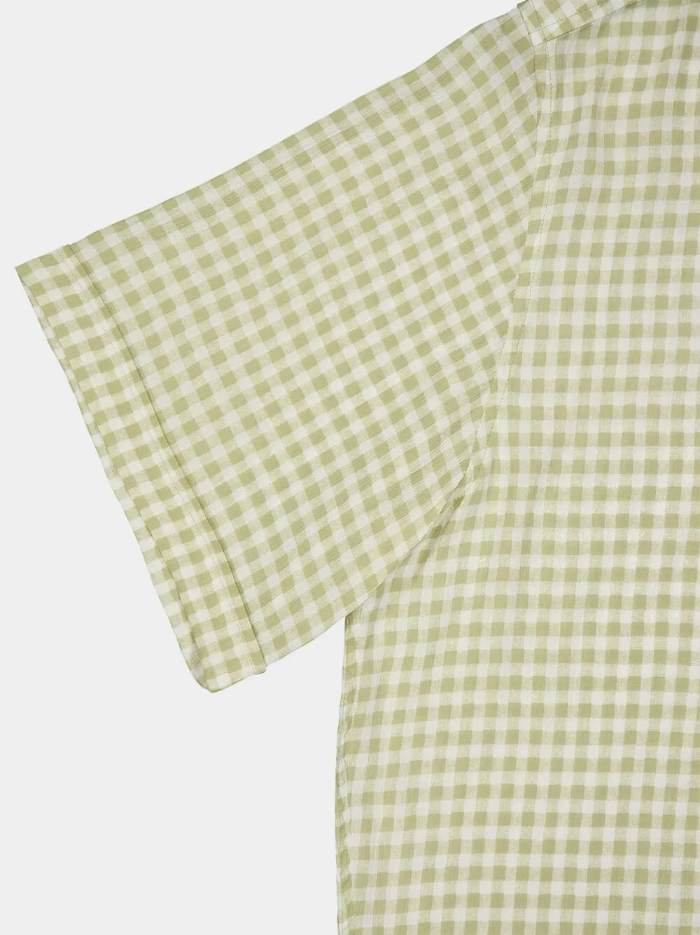 Green Boxy Fit Check Shirt sold by Fashion Clinic product image thumbnail 4