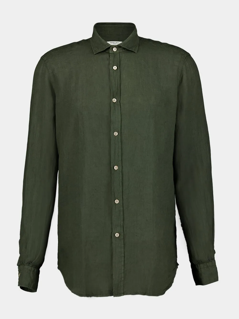 Olive Linen Shirt sold by Fashion Clinic