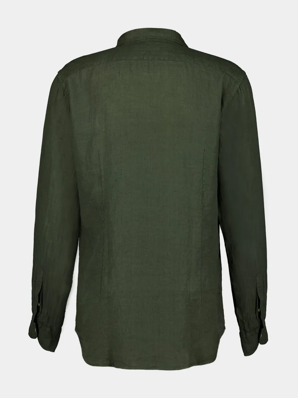 Olive Linen Shirt sold by Fashion Clinic product image thumbnail 2