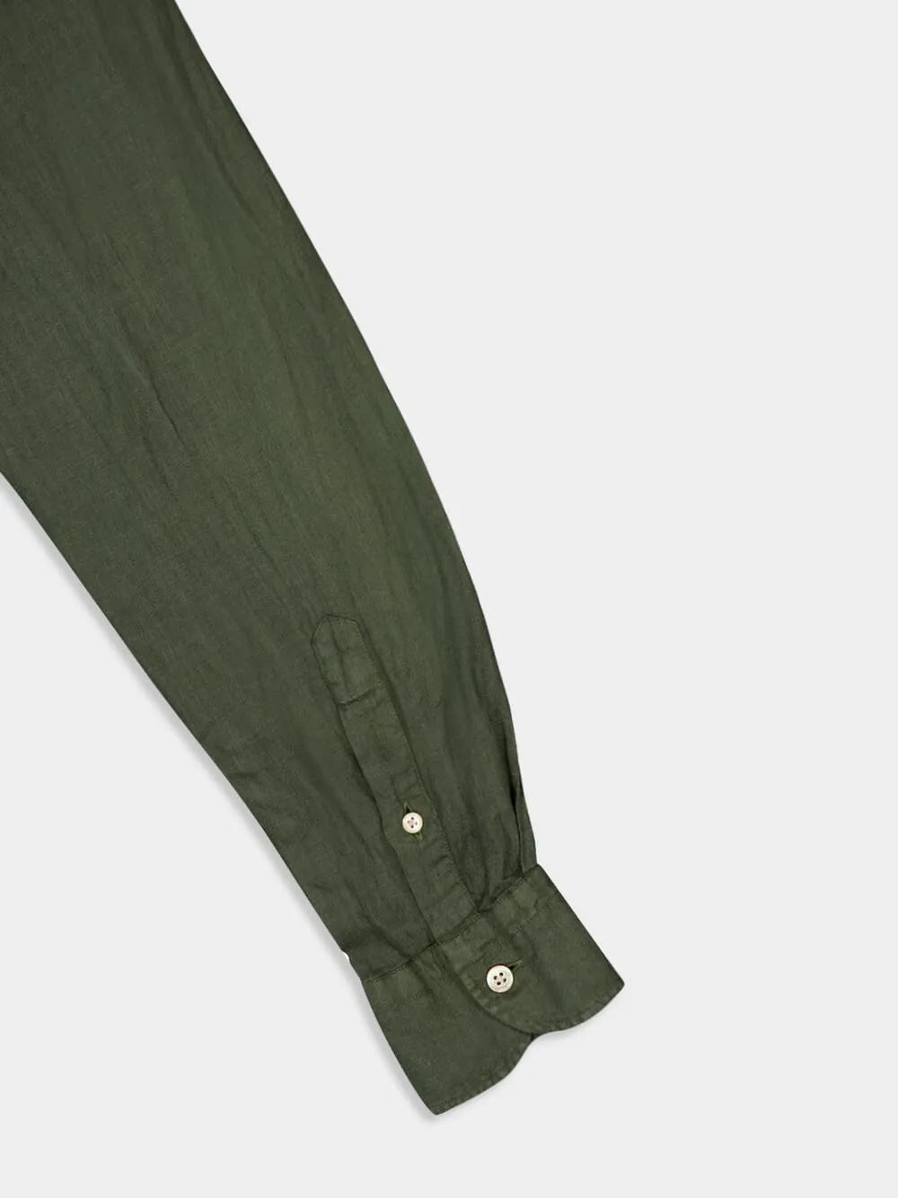 Olive Linen Shirt sold by Fashion Clinic product image thumbnail 4