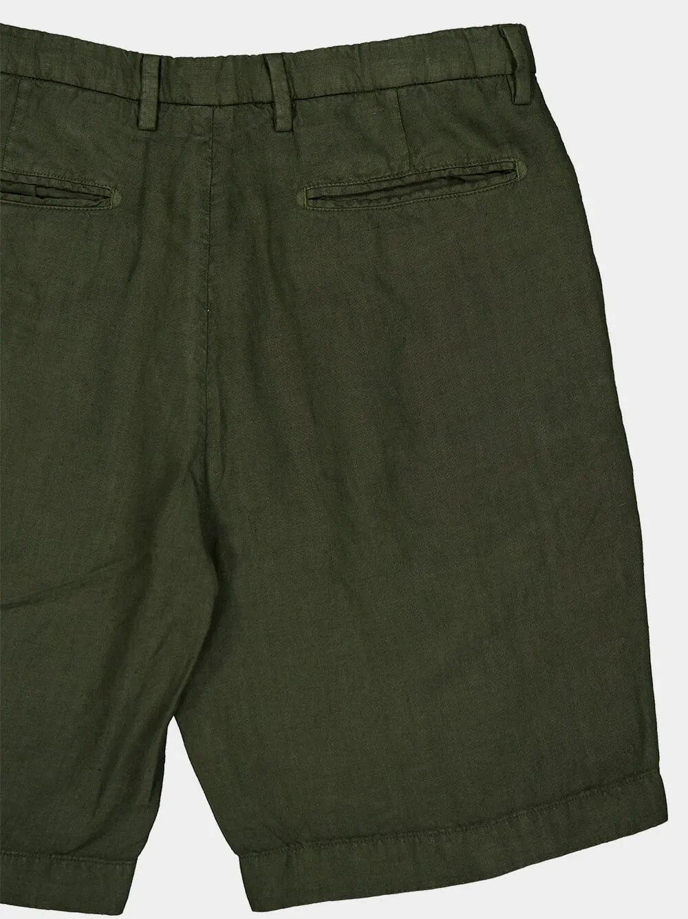 Green Linen Tailored Shorts sold by Fashion Clinic product image thumbnail 4