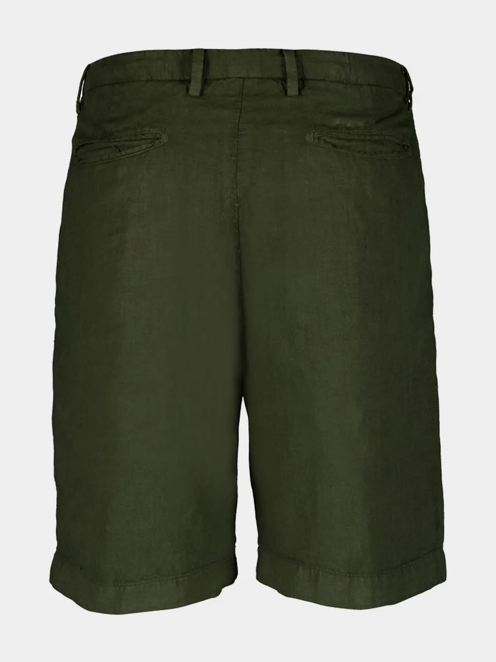 Green Linen Tailored Shorts sold by Fashion Clinic product image thumbnail 2