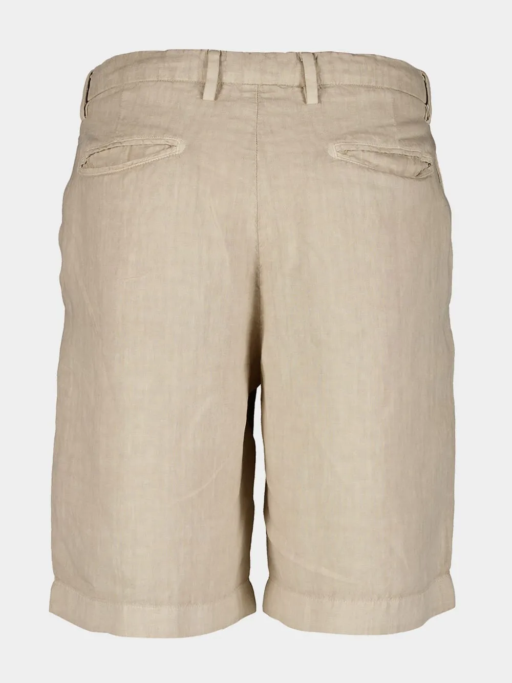 Beige Linen Tailored Shorts sold by Fashion Clinic product image thumbnail 2