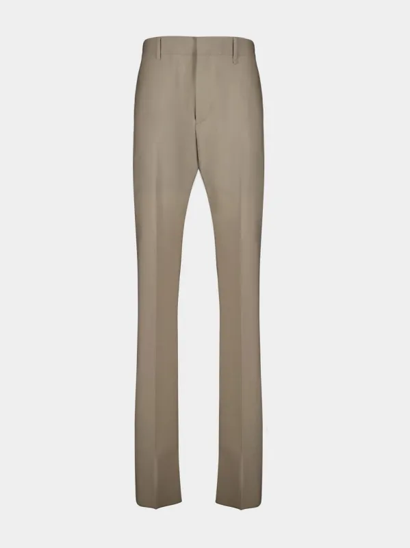 Stone Grey Regular Fit Trousers sold by Fashion Clinic