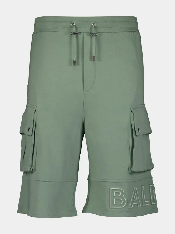 Embossed Cargo Shorts made by Balmain
