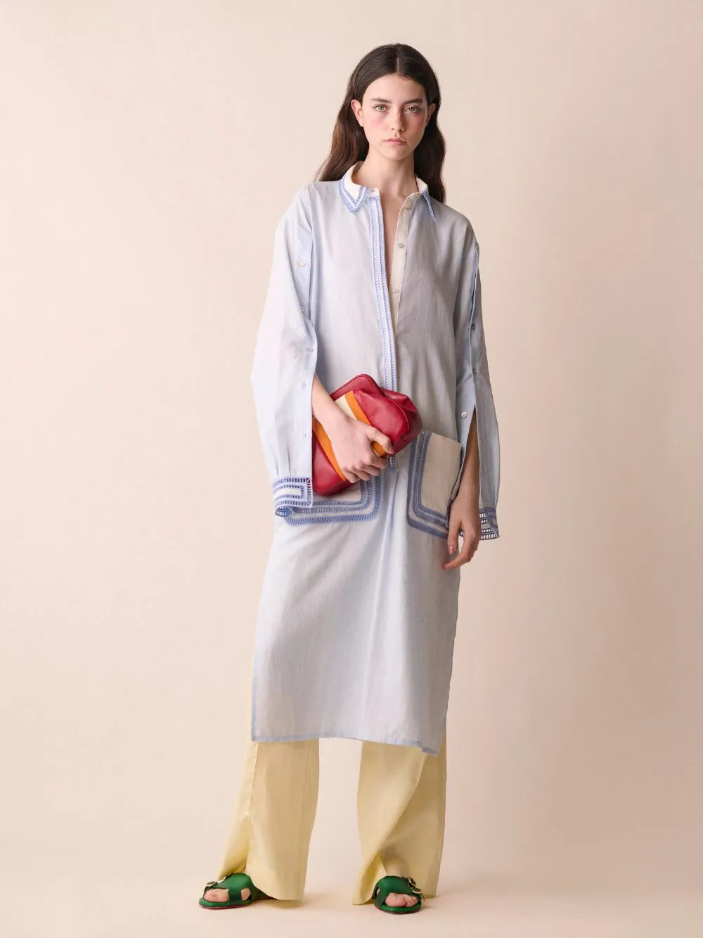 Altair English Embroidered Linen Dress sold by Fashion Clinic product image thumbnail 2