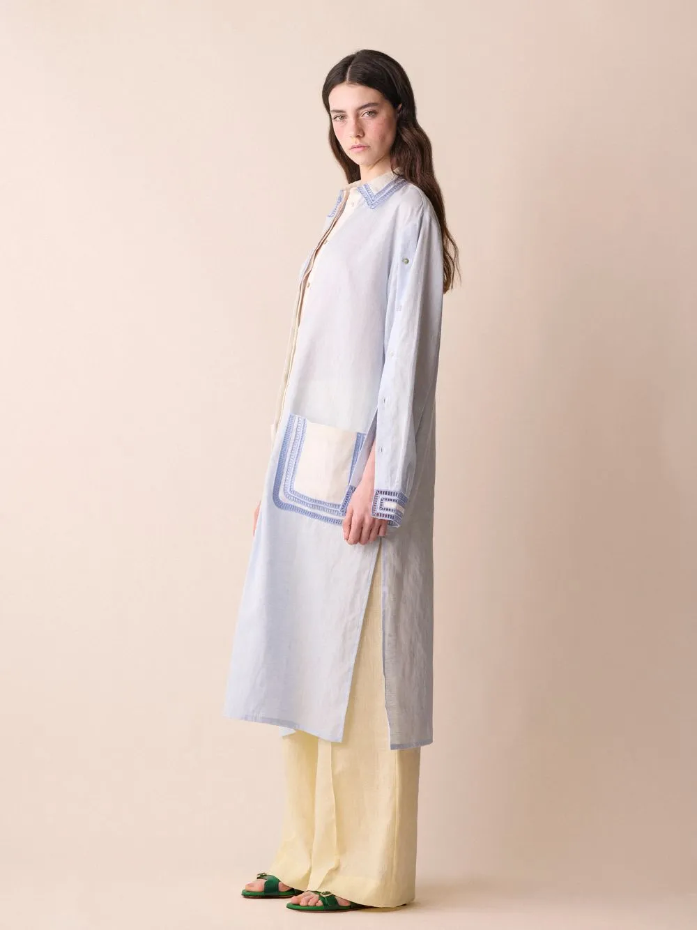 Altair English Embroidered Linen Dress sold by Fashion Clinic product image thumbnail 3