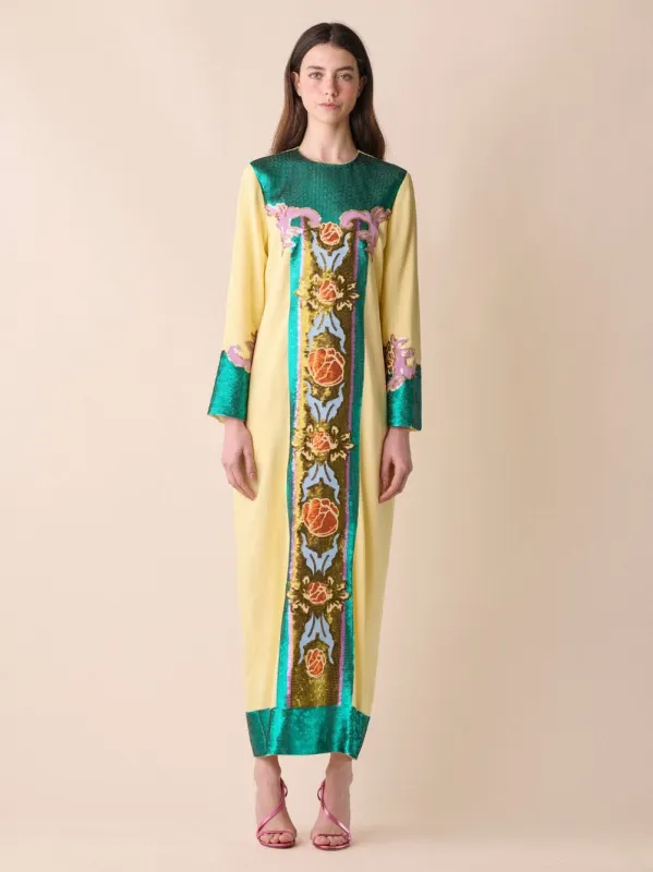 Celeste A-Line Embroidered Maxi Dress sold by Fashion Clinic