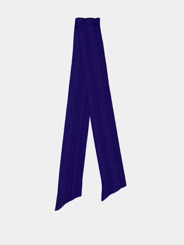 Royal Blue Silk Scarf sold by Fashion Clinic