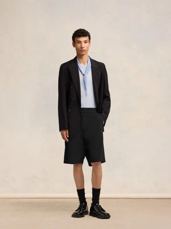 Elasticated Waist Black Bermuda Shorts sold by Fashion Clinic