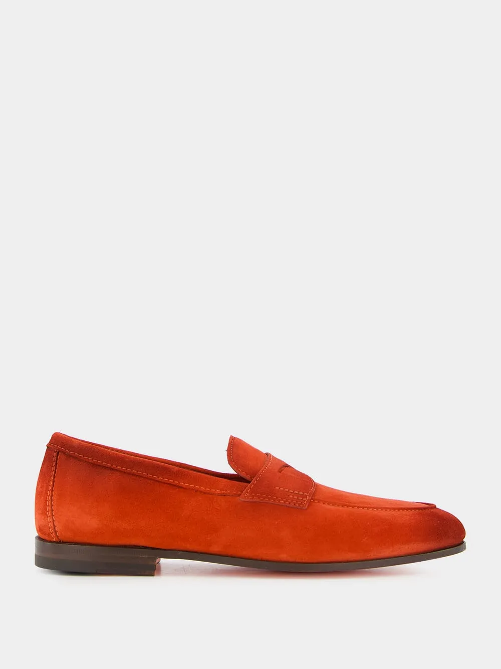 Red Suede Carlo Loafers sold by Fashion Clinic