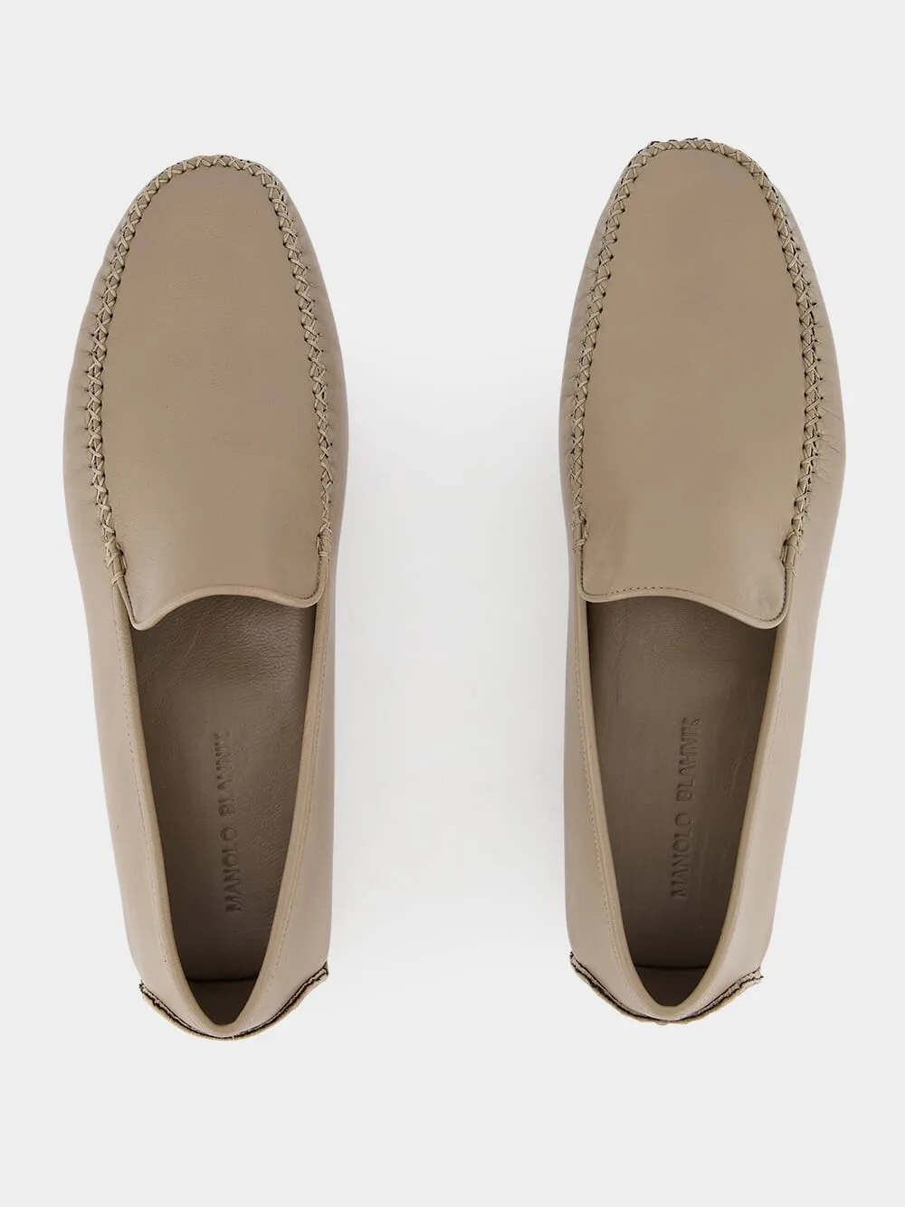 Mayfair Beige Leather Loafers sold by Fashion Clinic product image thumbnail 4