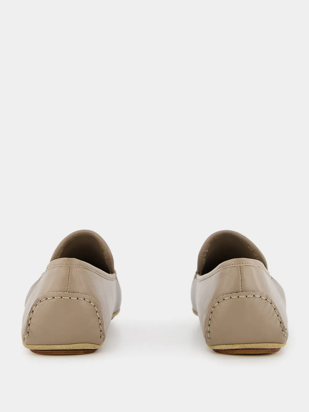 Mayfair Beige Leather Loafers sold by Fashion Clinic product image thumbnail 5