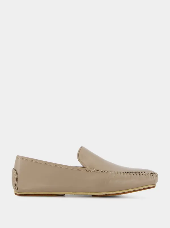 Mayfair Beige Leather Loafers sold by Fashion Clinic