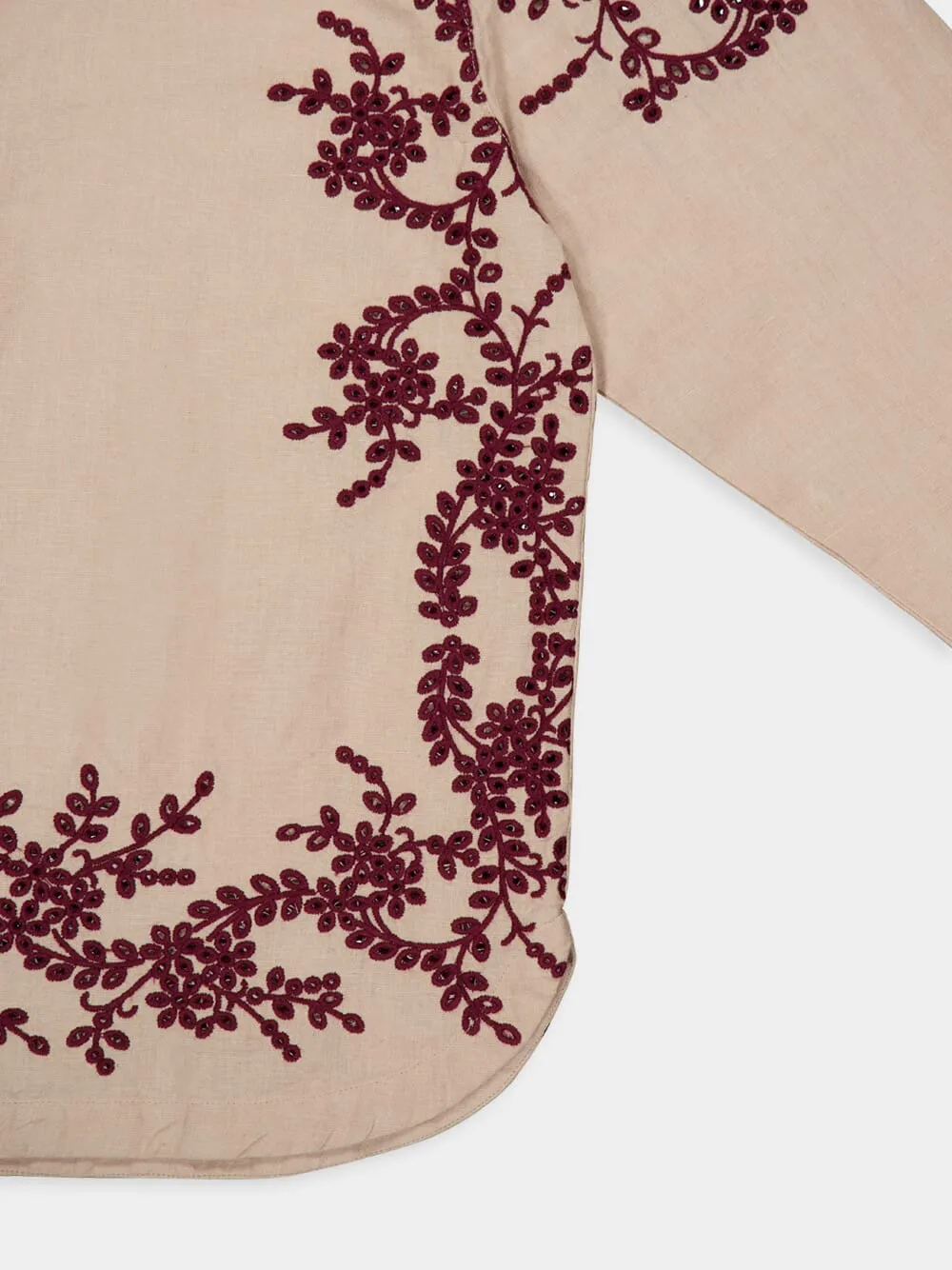 Skin Hemp Cutwork Shirt sold by Fashion Clinic product image thumbnail 4