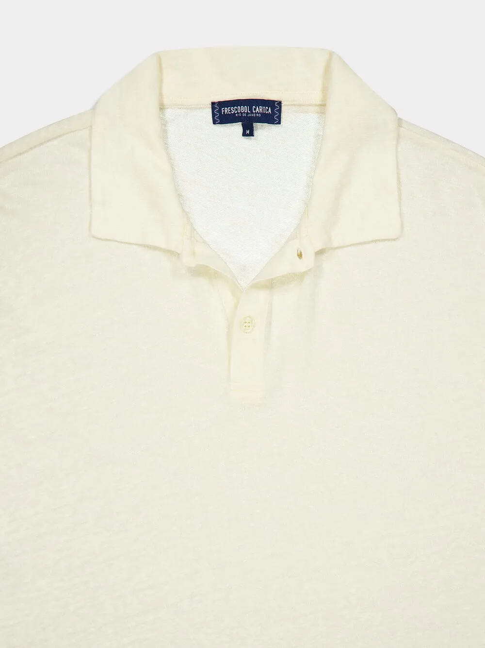 Yellow Haze Mello Linen Polo sold by Fashion Clinic product image thumbnail 4