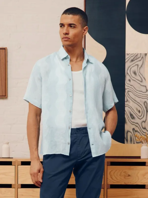 Cabana Stripe Castro Linen Shirt sold by Fashion Clinic