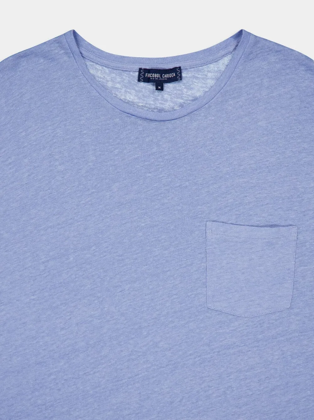 Carmo Linen Jersey Blue T-Shirt sold by Fashion Clinic product image thumbnail 4