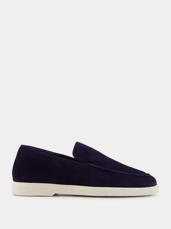 Miguel Midnight Blue Suede Loafers sold by Fashion Clinic