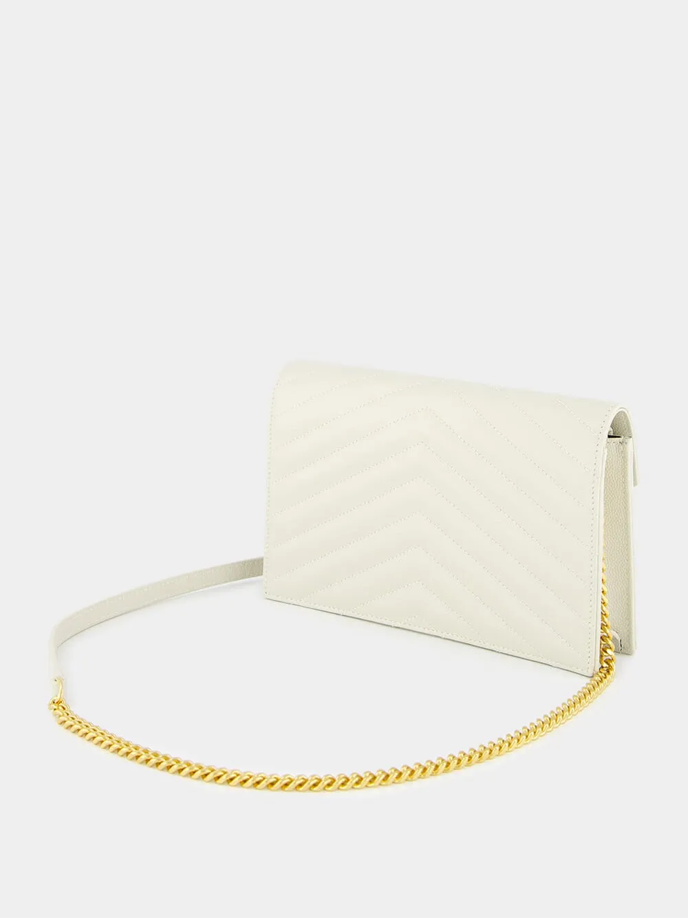 Cream Cassandre Envelope Chain Wallet sold by Fashion Clinic product image thumbnail 4
