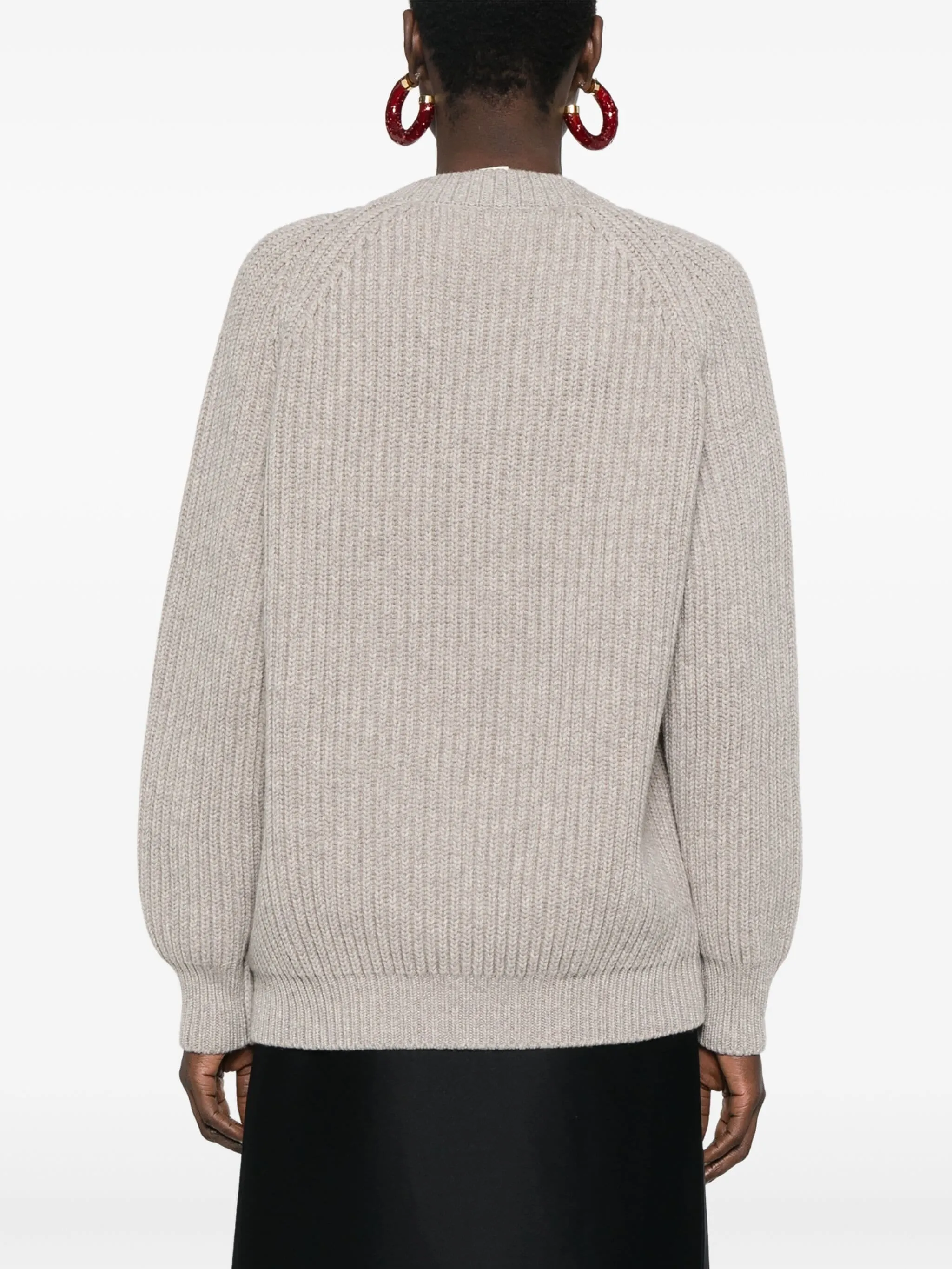 Warm Grey Wool-Cashmere Sweater sold by Fashion Clinic product image thumbnail 4