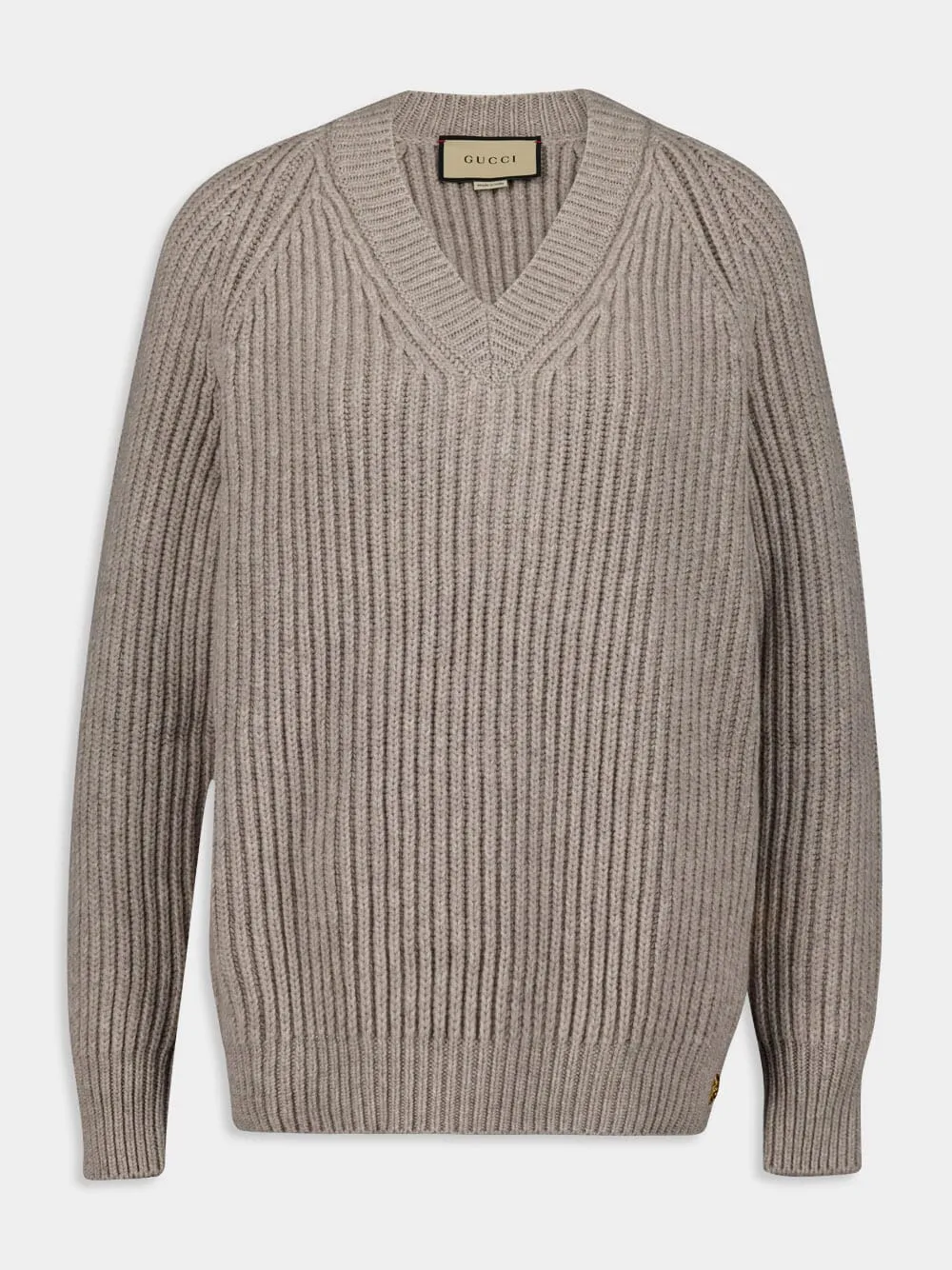 Warm Grey Wool-Cashmere Sweater sold by Fashion Clinic