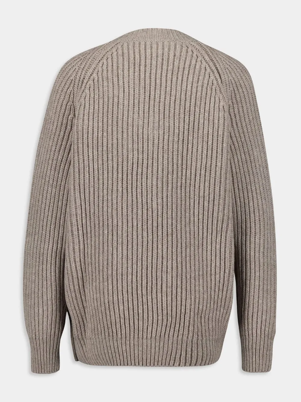 Warm Grey Wool-Cashmere Sweater sold by Fashion Clinic product image thumbnail 3