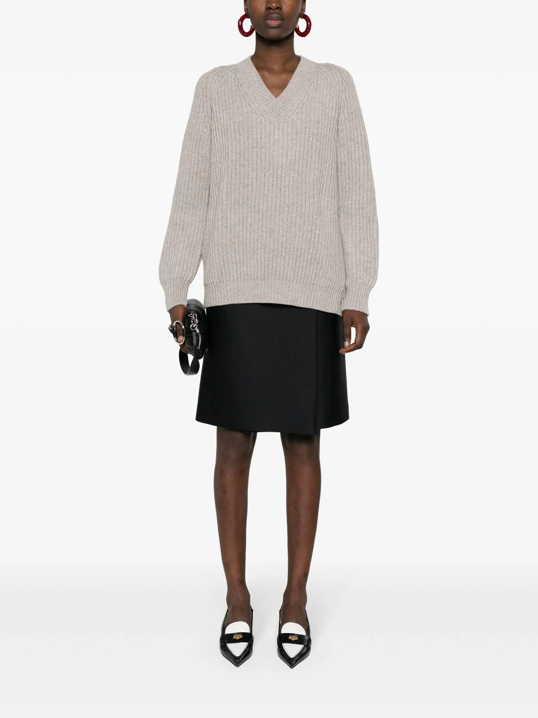 Warm Grey Wool-Cashmere Sweater sold by Fashion Clinic product image thumbnail 2