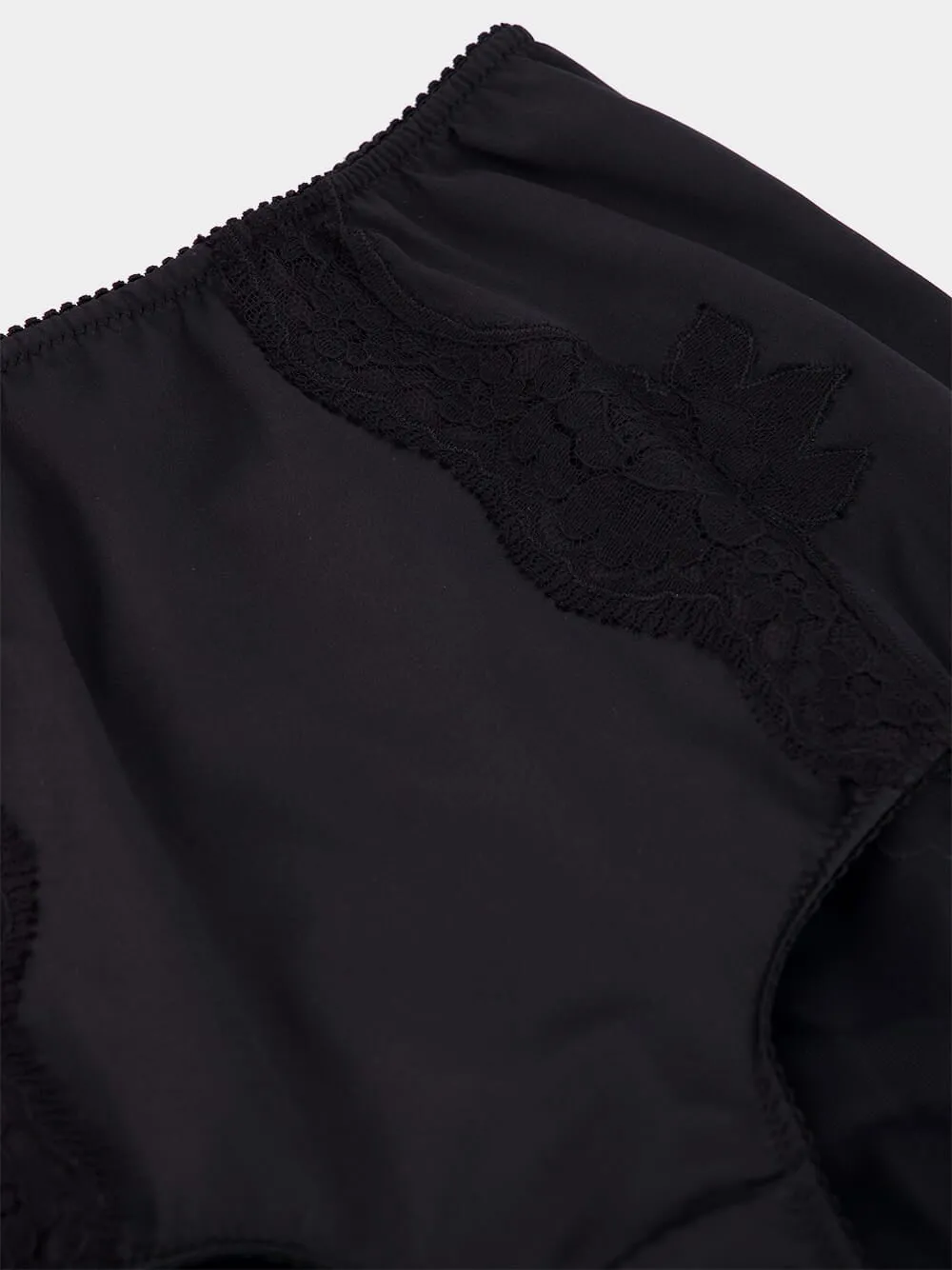 Black Satin Lace Briefs sold by Fashion Clinic product image thumbnail 3