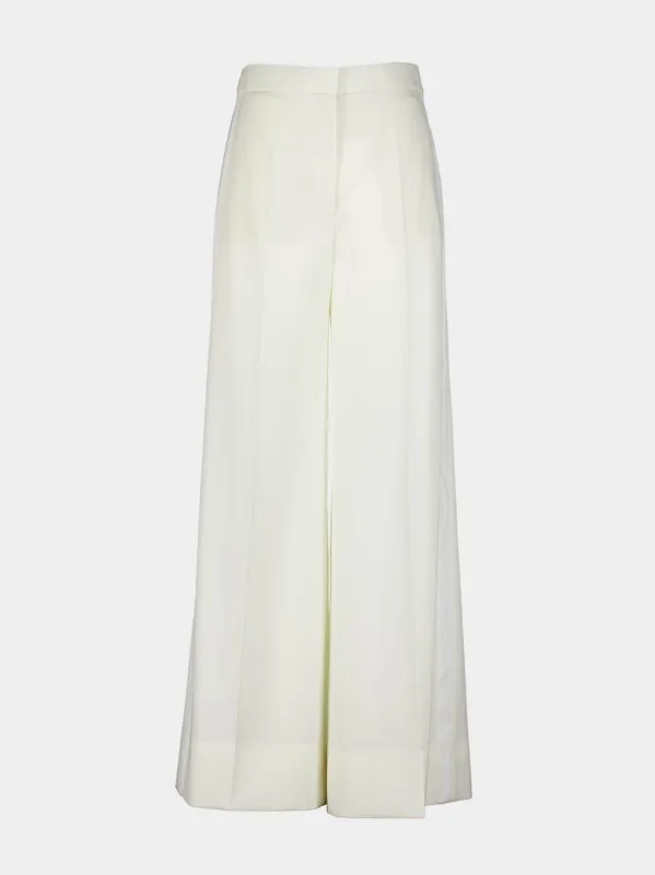 Chalk White Tuxedo Trousers sold by Fashion Clinic