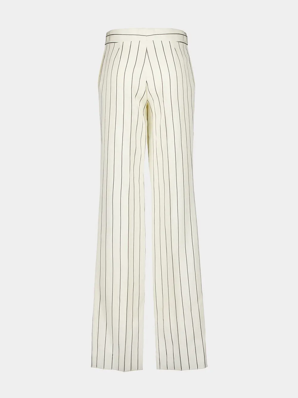 Pinstripe Cream Straight-Leg Trousers sold by Fashion Clinic product image thumbnail 3