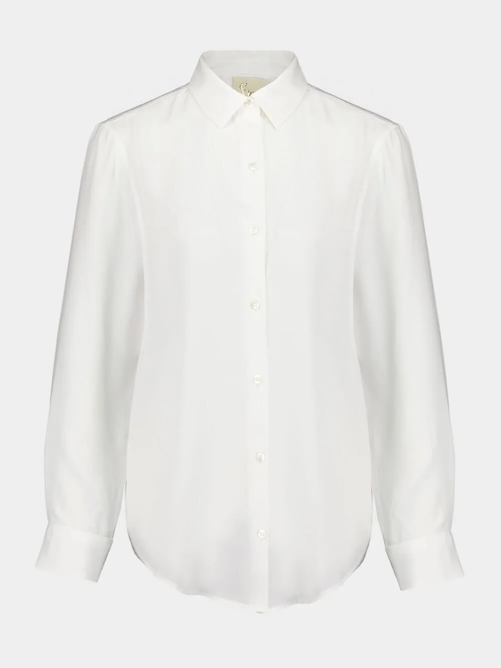Ametista White Alyssum Silk Shirt sold by Fashion Clinic