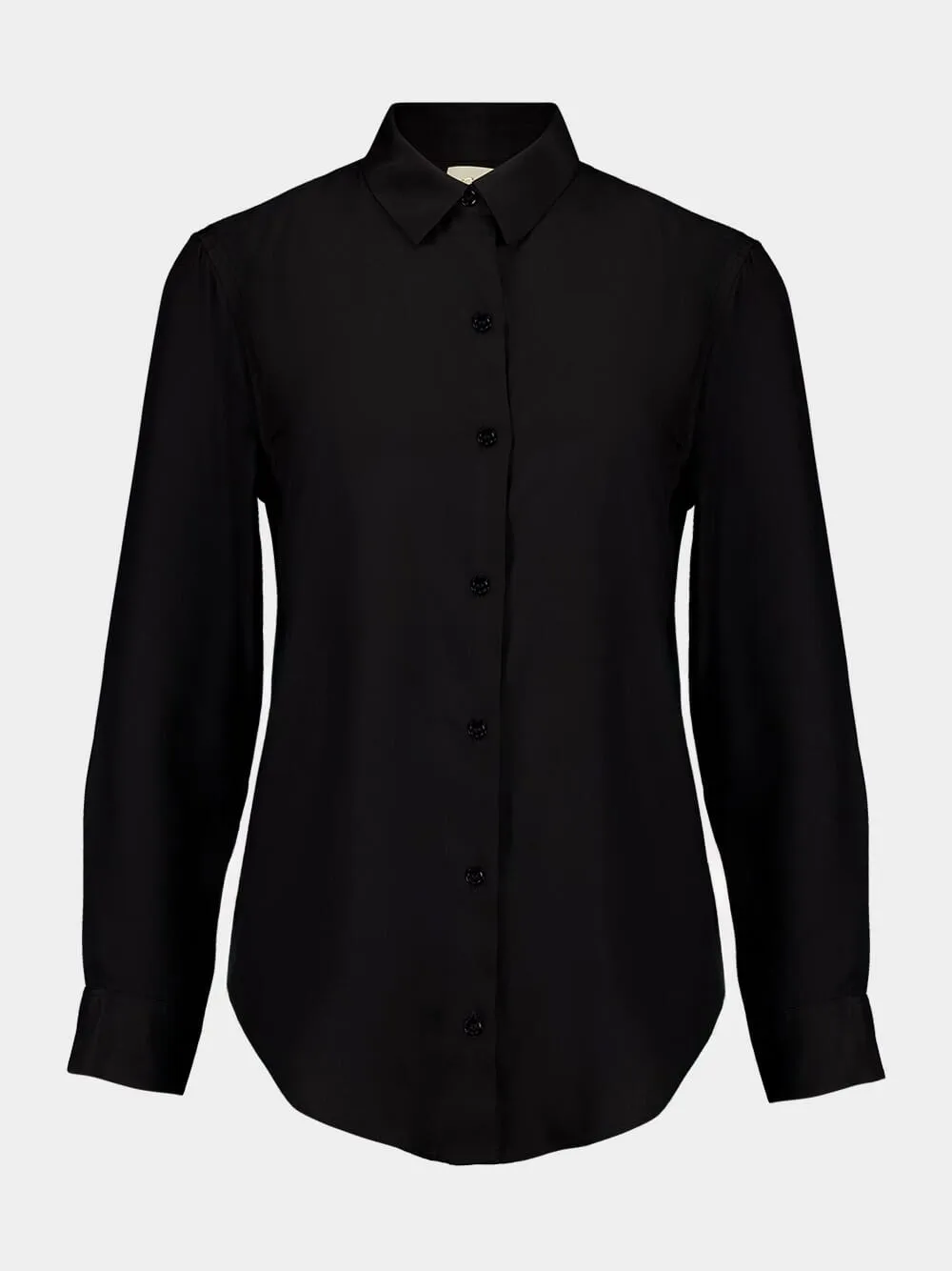 Ametista Black Silk Shirt sold by Fashion Clinic