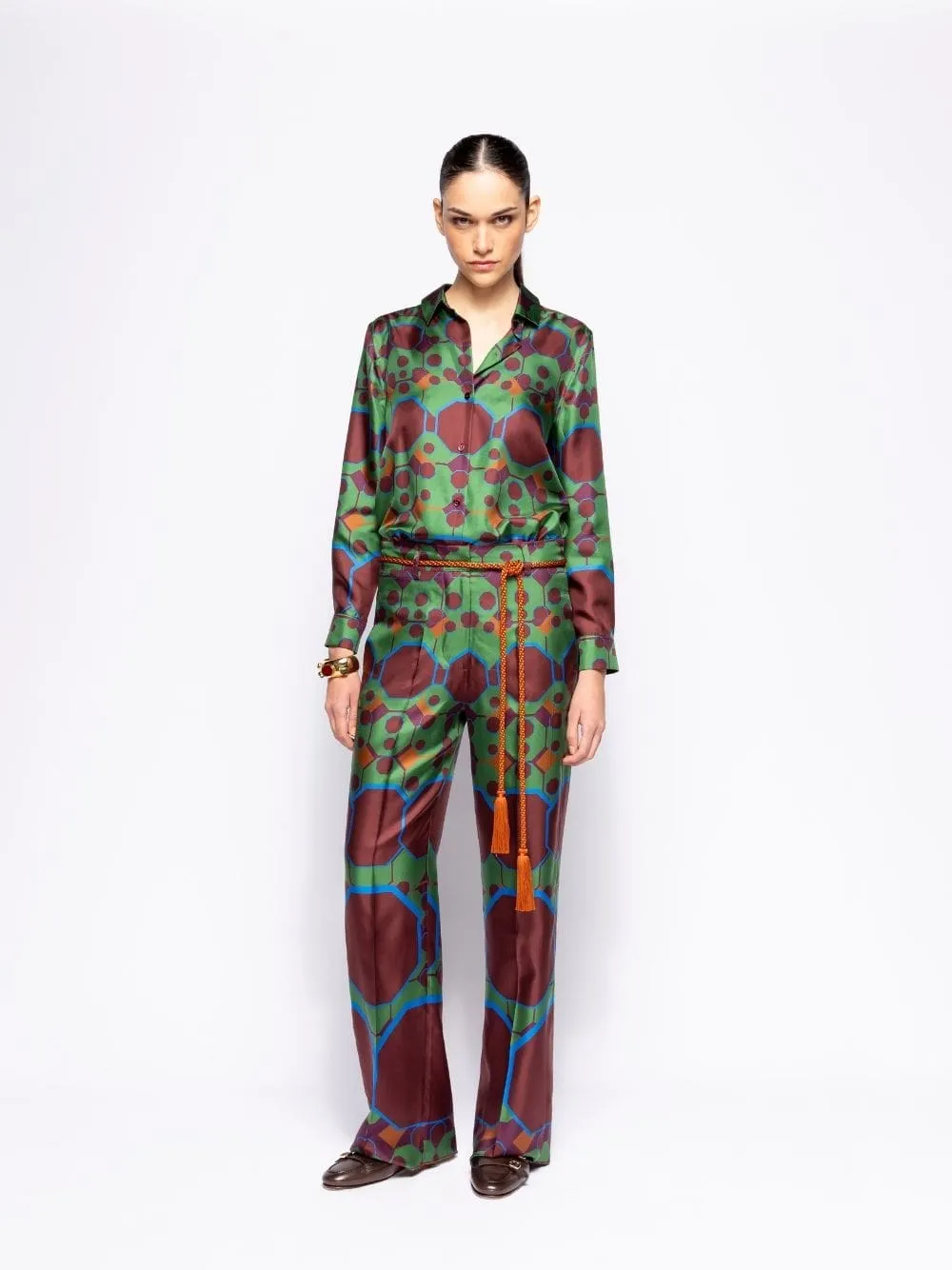 Ametista Octa Print Printed Silk Twill Shirt sold by Fashion Clinic product image thumbnail 2