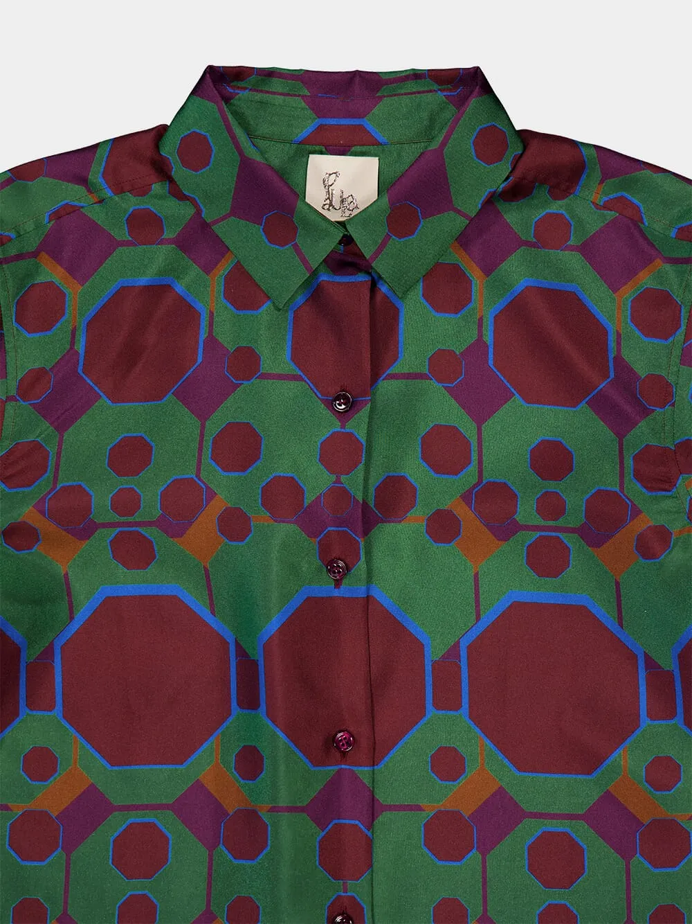 Ametista Octa Print Printed Silk Twill Shirt sold by Fashion Clinic product image thumbnail 5