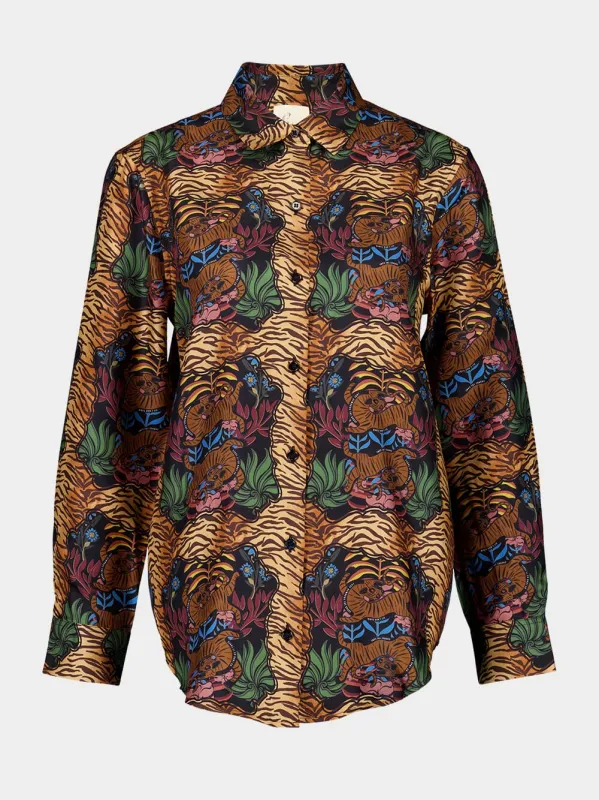 Ametista Dreamframe Print Printed Silk Twill Shirt sold by Fashion Clinic