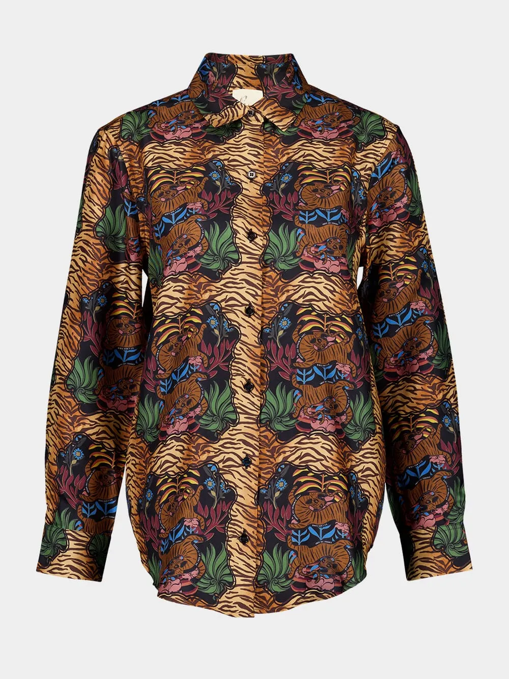 Ametista Dreamframe Print Printed Silk Twill Shirt sold by Fashion Clinic