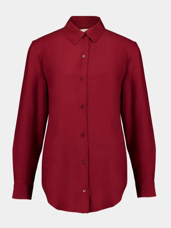Ametista Cabernet Silk Shirt sold by Fashion Clinic