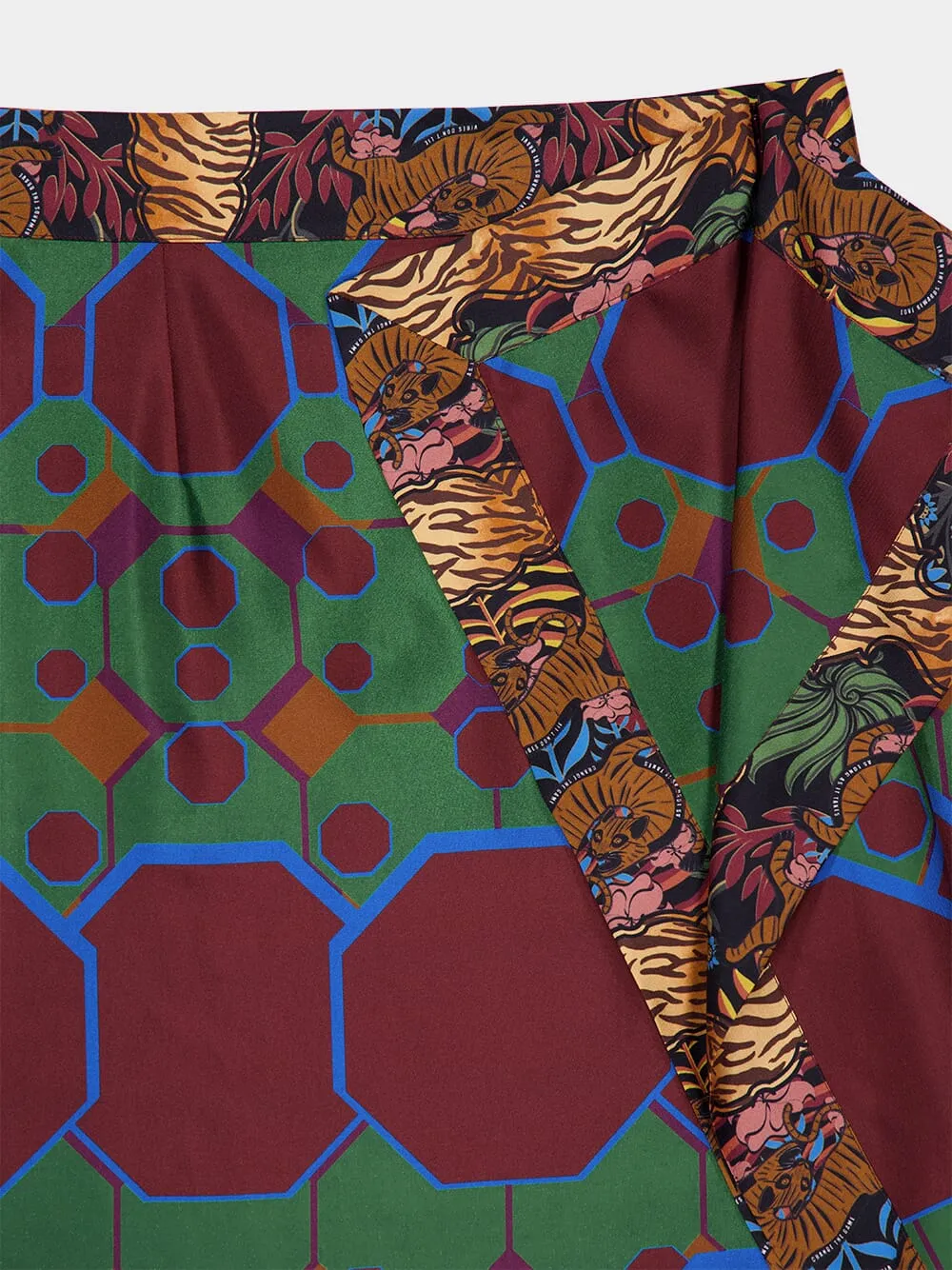 Wisteria Octa Print Wrap Skirt in Double Printed Silk Twill sold by Fashion Clinic product image thumbnail 5