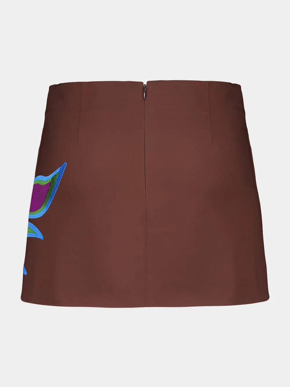 Teresa Coffee Bean Embroidered Mini Skirt sold by Fashion Clinic product image thumbnail 3