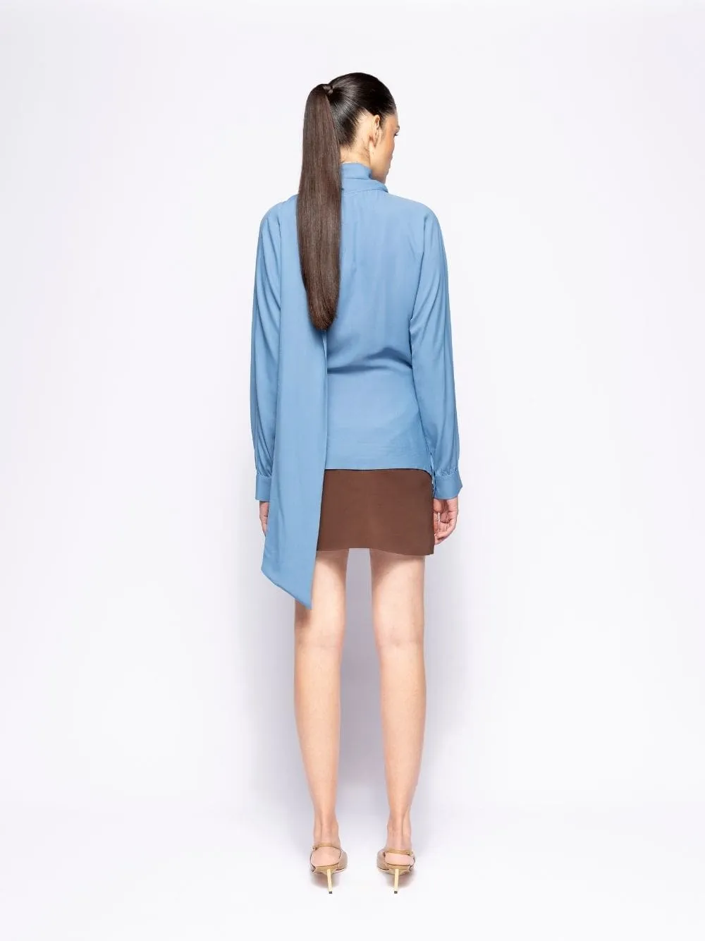 Teresa Coffee Bean Embroidered Mini Skirt sold by Fashion Clinic product image thumbnail 4