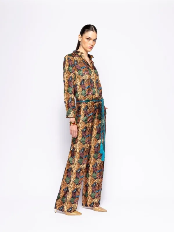 Sonia Dreamframe Print Printed Silk Twill Pants sold by Fashion Clinic